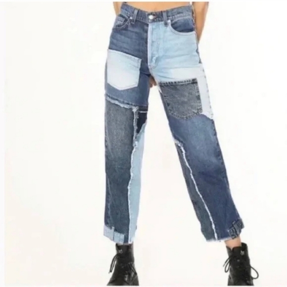 Revice Matchmaker Patchwork Love at First Sight Denim Jeans/Size 23 - Picture 14 of 16